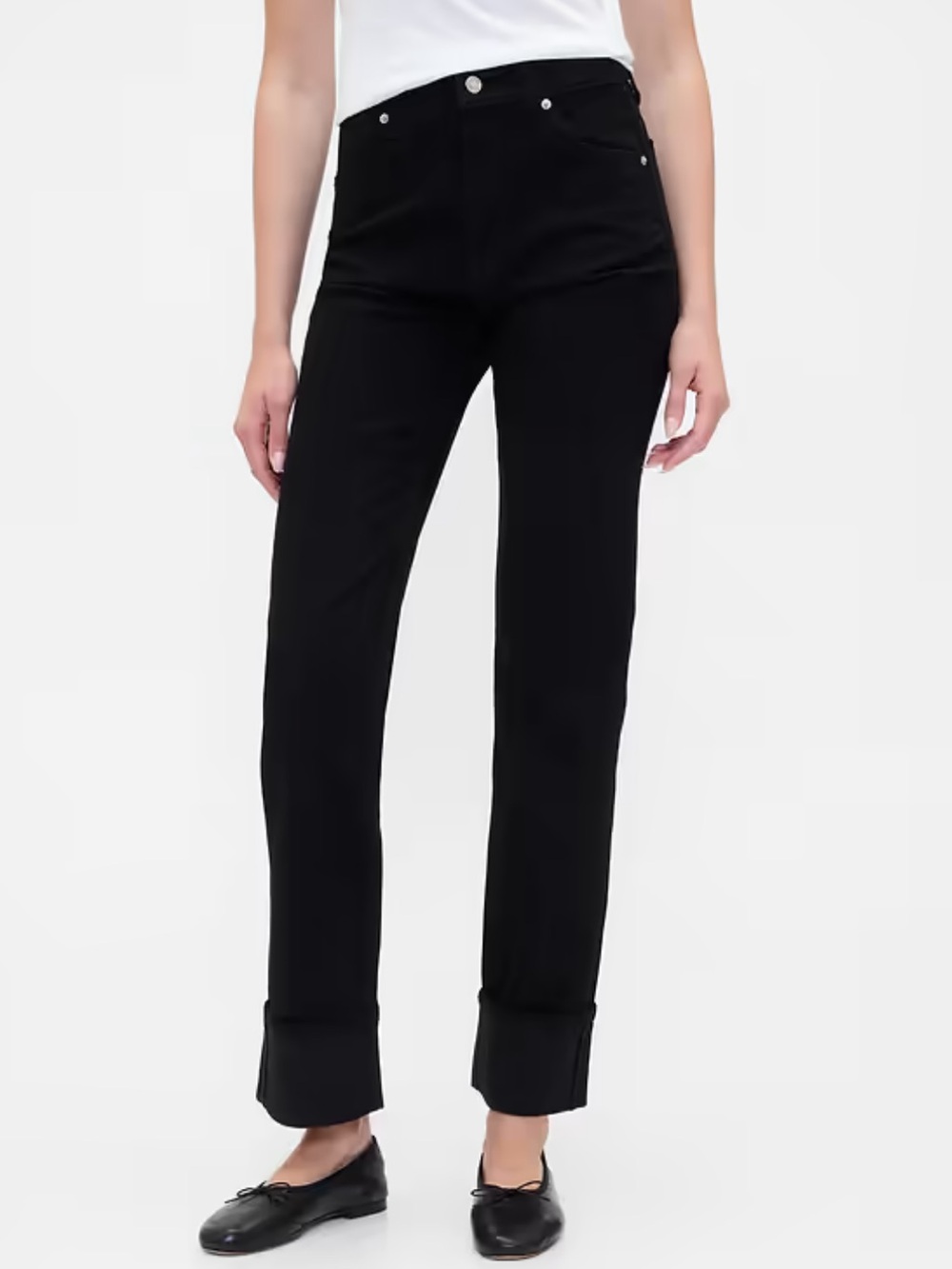 GAP Black Straight-Leg jeans